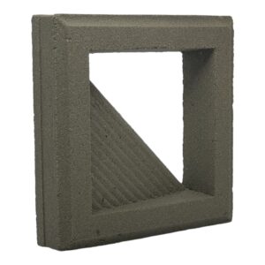 บล็อคช่องลมลับแล 3 เหลี่ยมมิติ (คิ้ว/ไม่มีคิ้ว) 20x20x4.4 ซม.